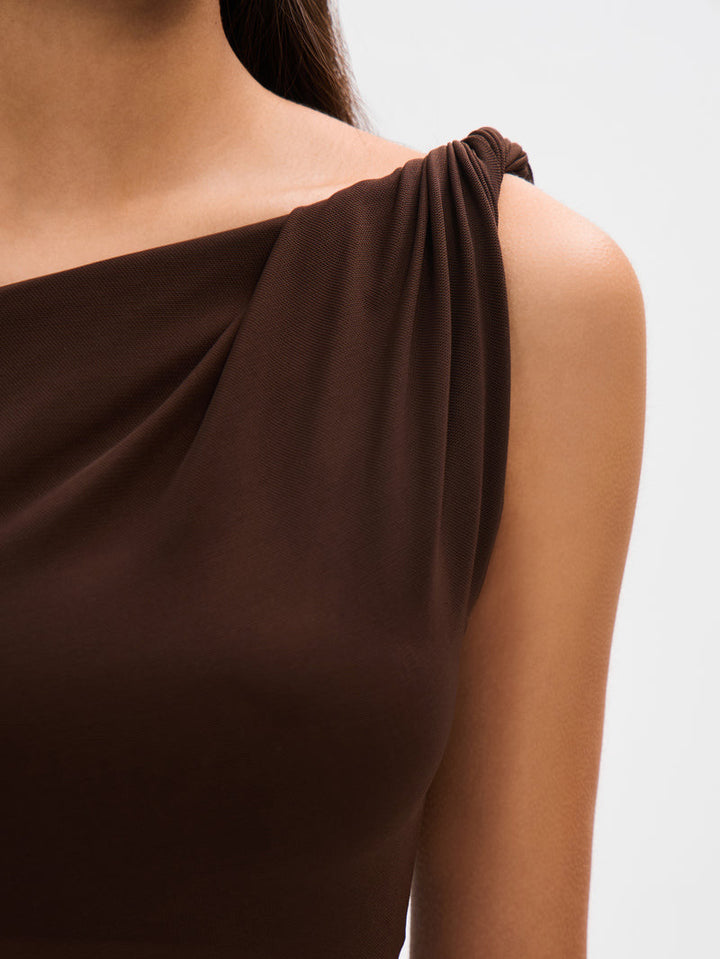 Levoire | Robe Maxi Élégante Avec Détail Drapé Pour Femmes