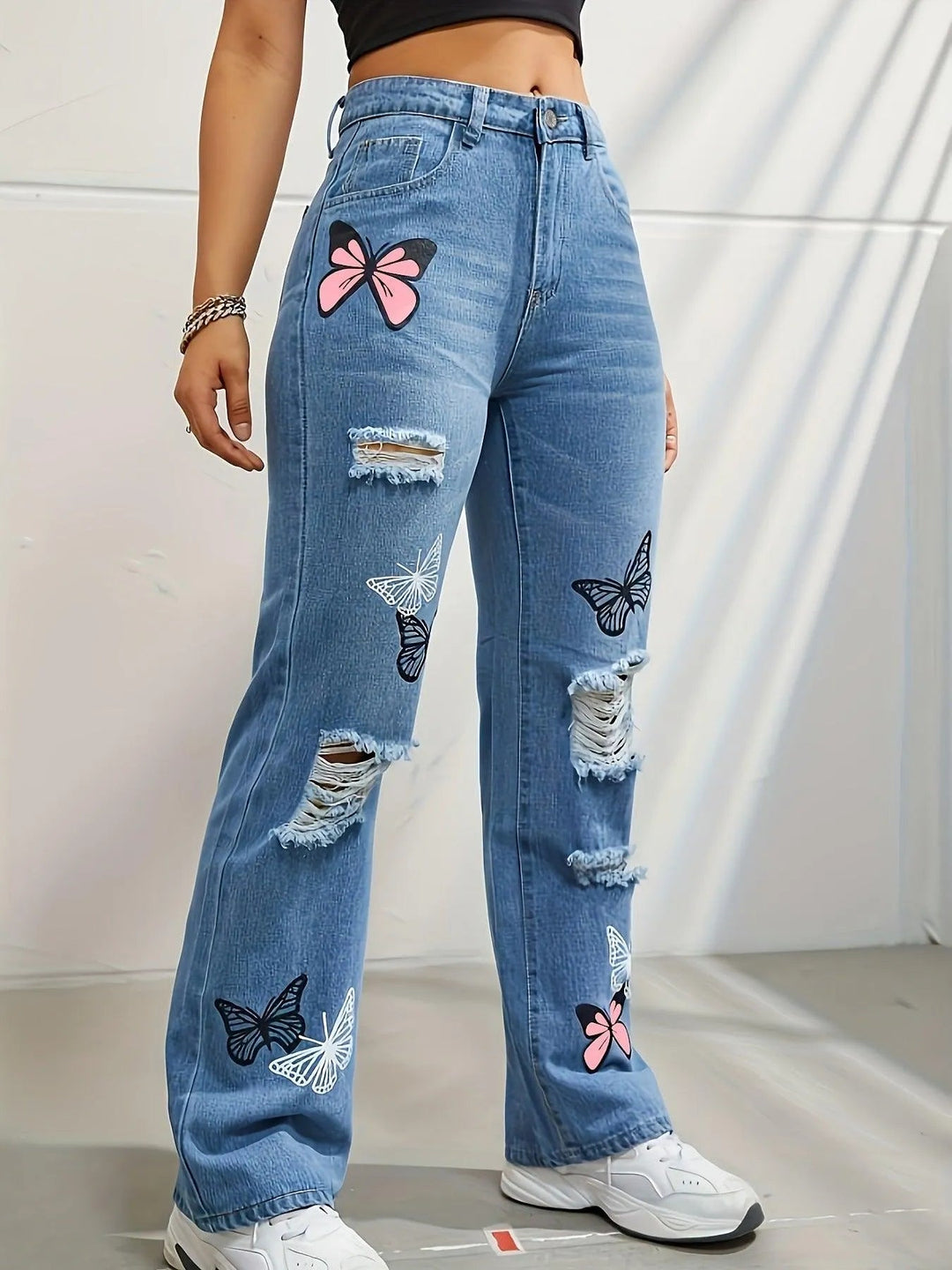 Levoire | Jeans droits taille haute pour femmes