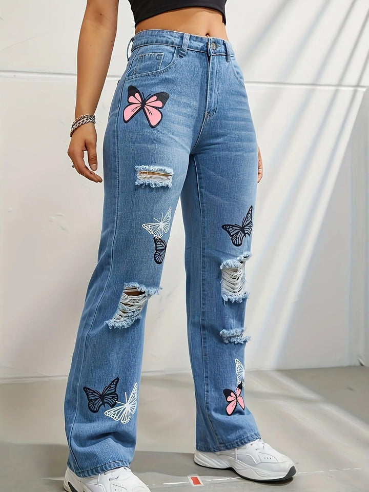 Levoire | Jeans droits taille haute pour femmes