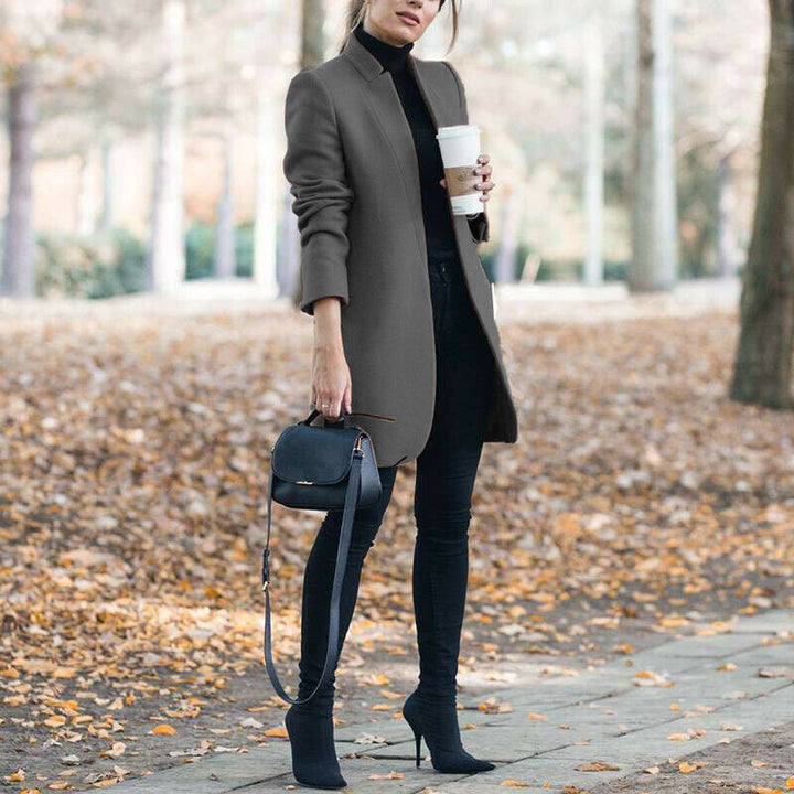 Levoire | Manteau En Laine Non Mélangé Avec Col Gris