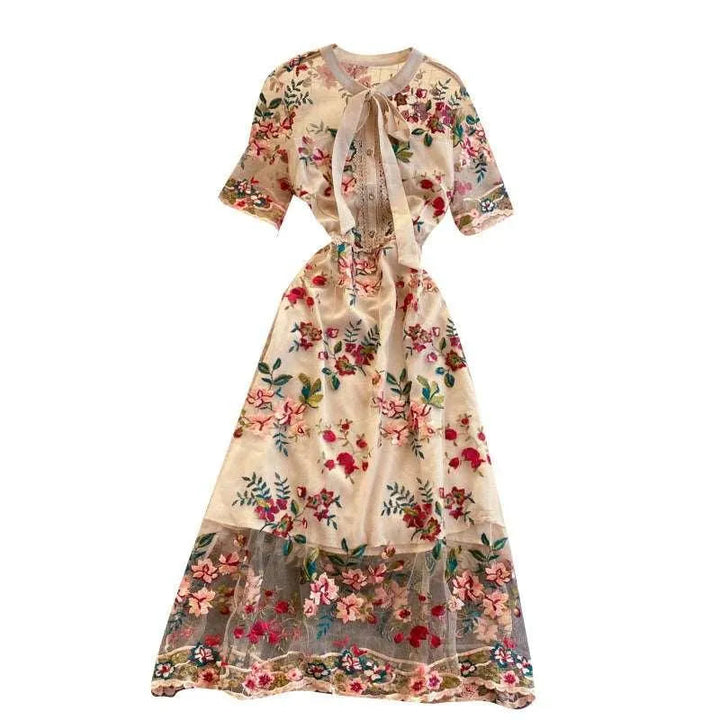 Levoire | Robe à manches courtes avec cordons