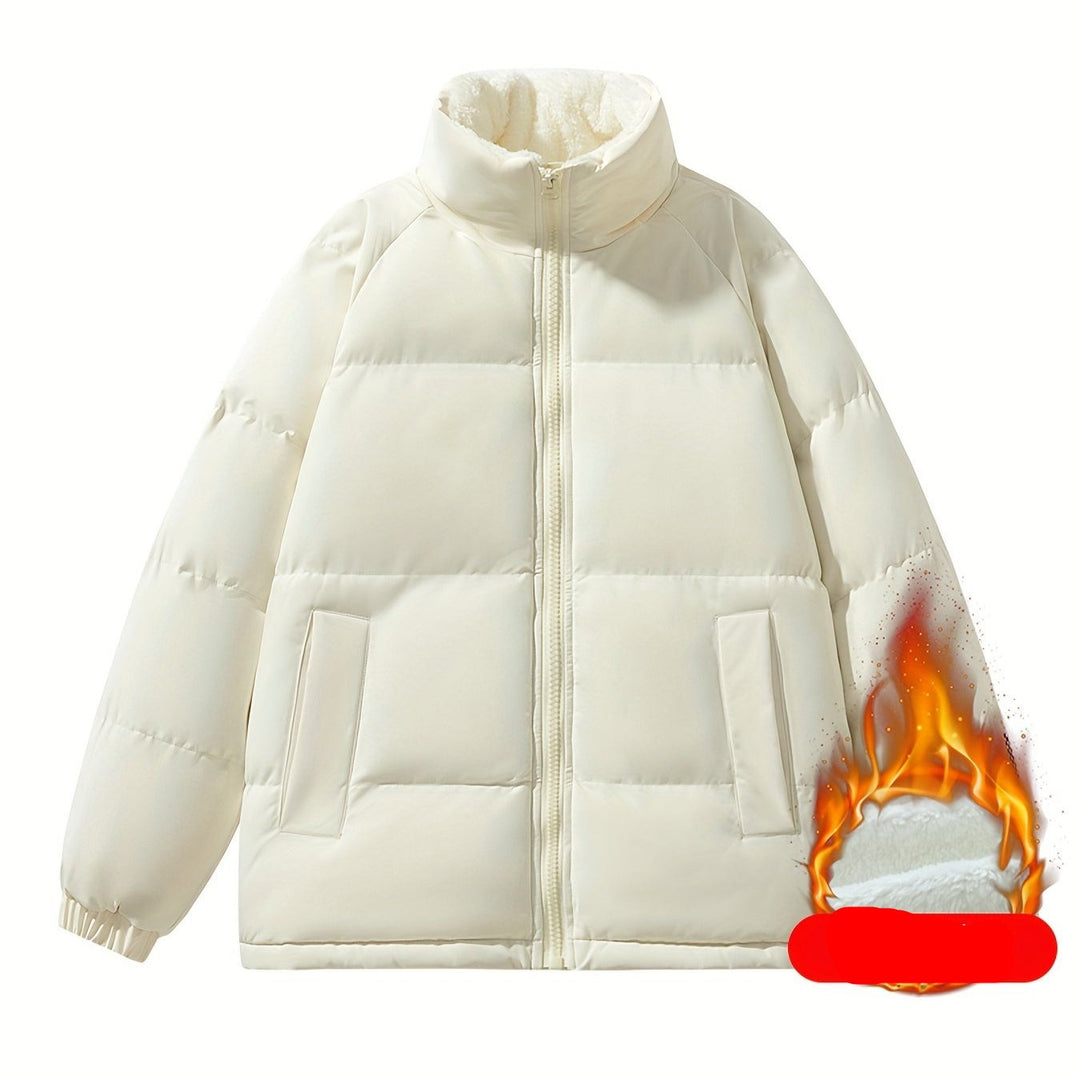 Levoire | Veste Polaire À Manches Longues Avec Fermeture Éclair, Manteau Bouffant Beige