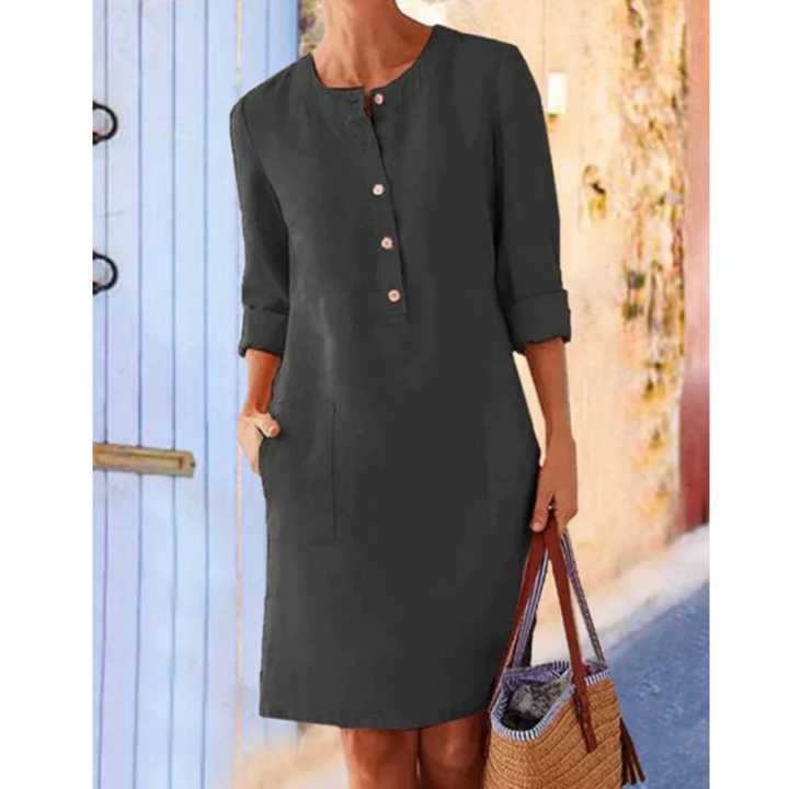 Levoire | Robe Mini À Manches Longues Pour Femmes Noir