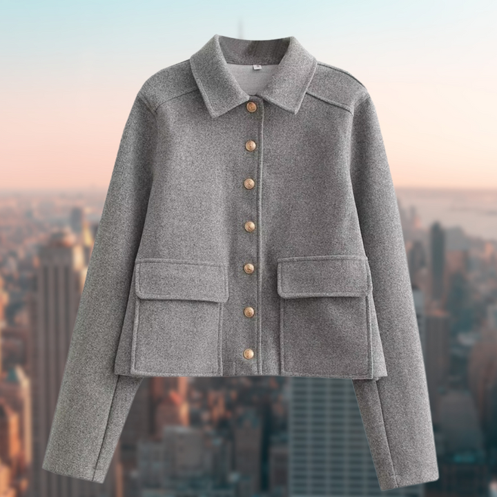 Levoire | Veste Décontractée Pour Femme En Look Laine Pour L'Automne Gris