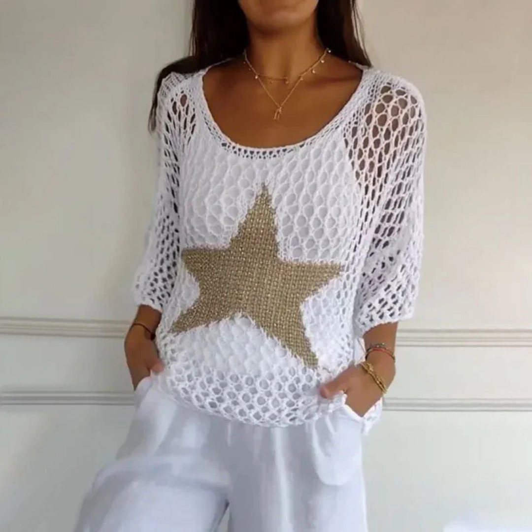 Levoire | Haut À Col Rond En Tricot Pour - Femmes - Stylise Blanc