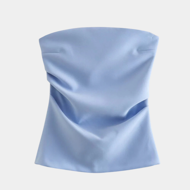 Levoire | Off Shoulder T-Shirt Femme Bleu