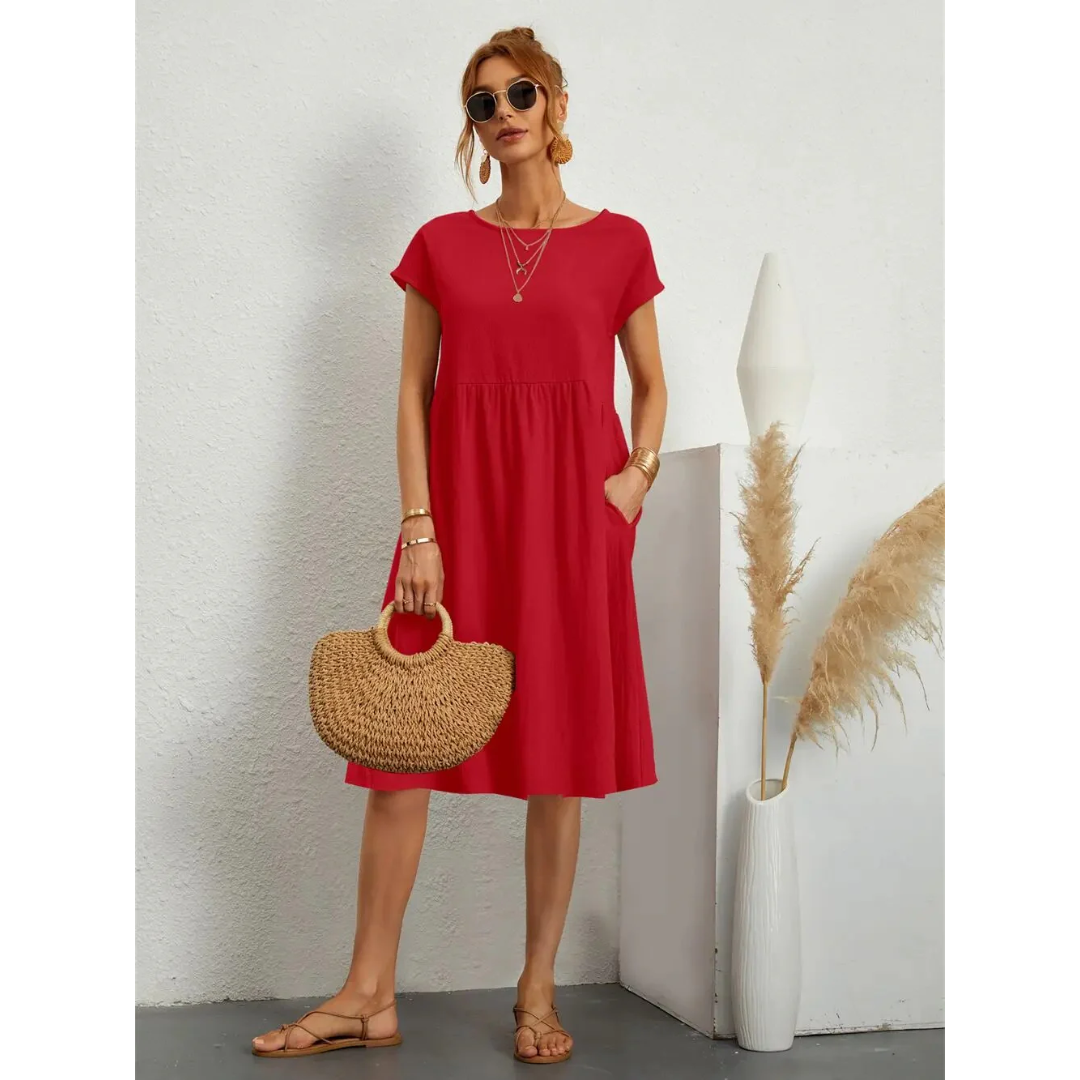 Levoire | Robe d'été mini décontractée pour femmes Orange Rot