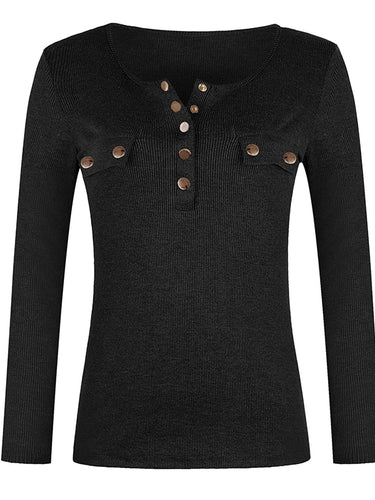 Levoire | Koko Demi Bouton T-shirt à Manches Longues