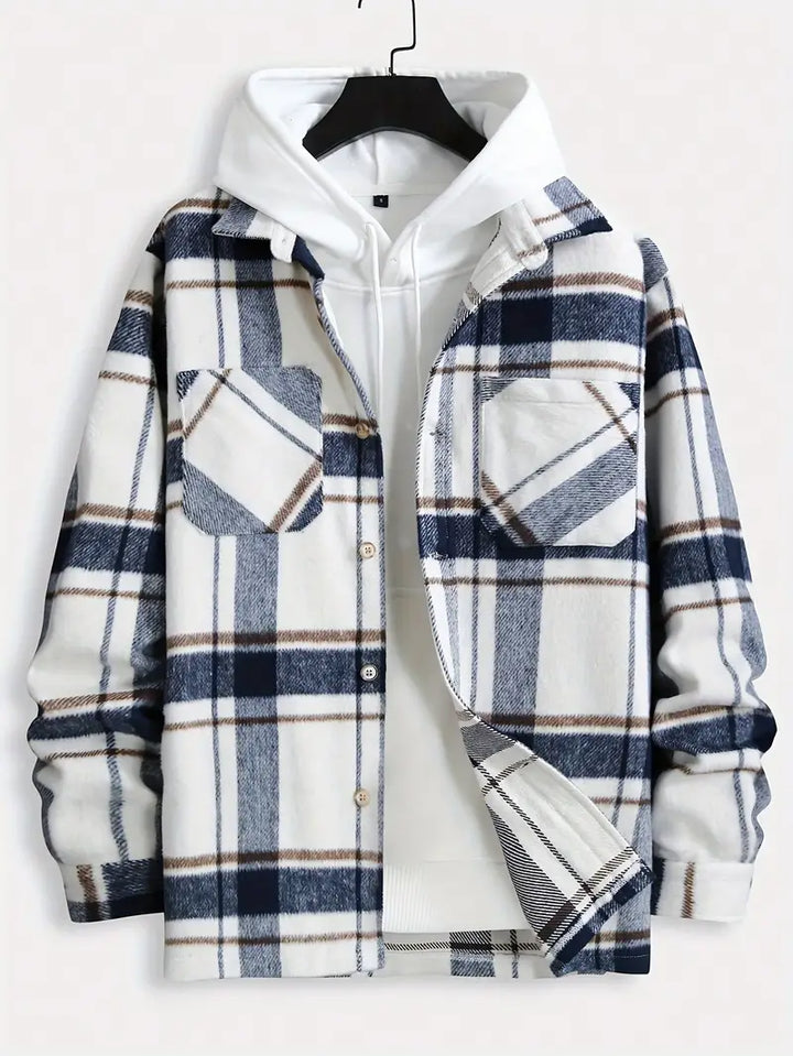 Levoire | Chemise À Carreaux Moderne Bleu