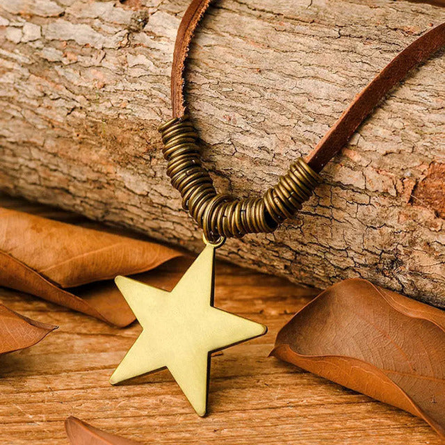 Levoire | Étoile Pendentif Collier Marron