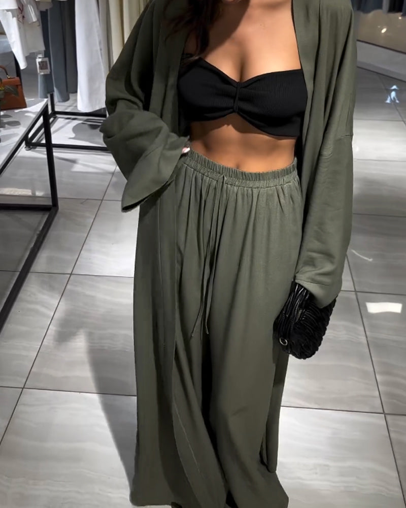 Levoire | Ensemble Kimono En Lin Et Pantalon