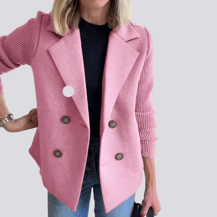 Levoire | Blazer Élégant Avec Manches En Tricot Rosa