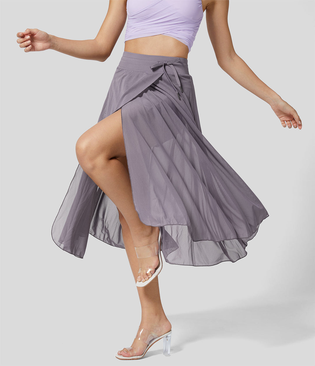 Levoire | Jupe Midi 2-En-1 Taille Haute