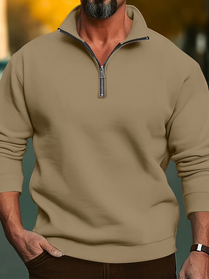 Levoire | Pullover Homme Avec Col Droit Chameau