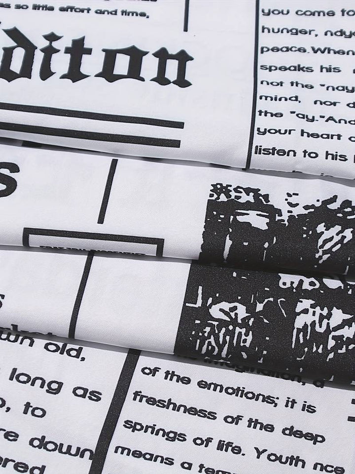 Levoire | Chemisier Robe Avec Impression De Journaux