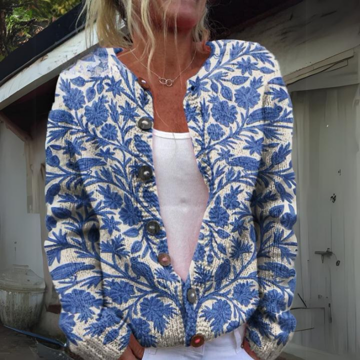 Levoire | Veste Avec Imprimé Floral Bleu