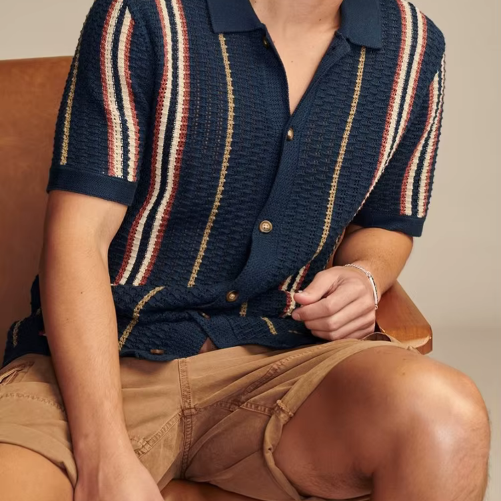 Levoire | Chemise en tricot rayée