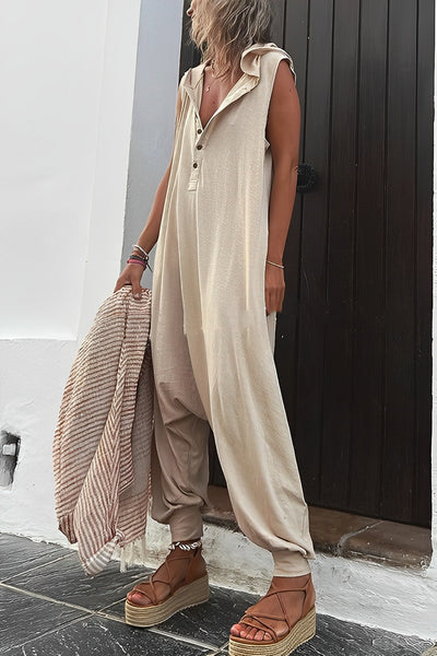 Levoire | Pantalon Harem Sans Manches À Capuche Beige