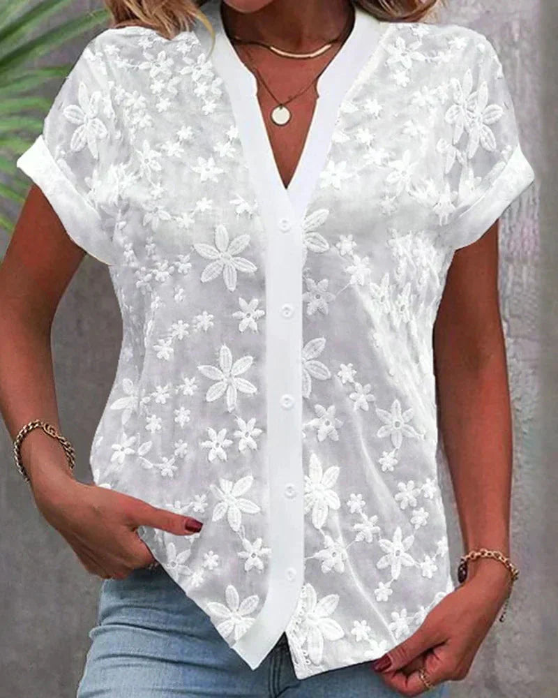 Levoire | Blouse En Dentelle Blanche Blanc