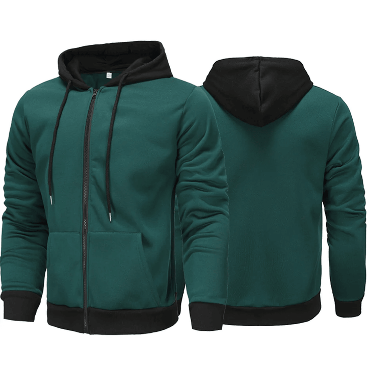 Levoire | Sweat À Capuche Classique Avec Capuche Contrastée Vert