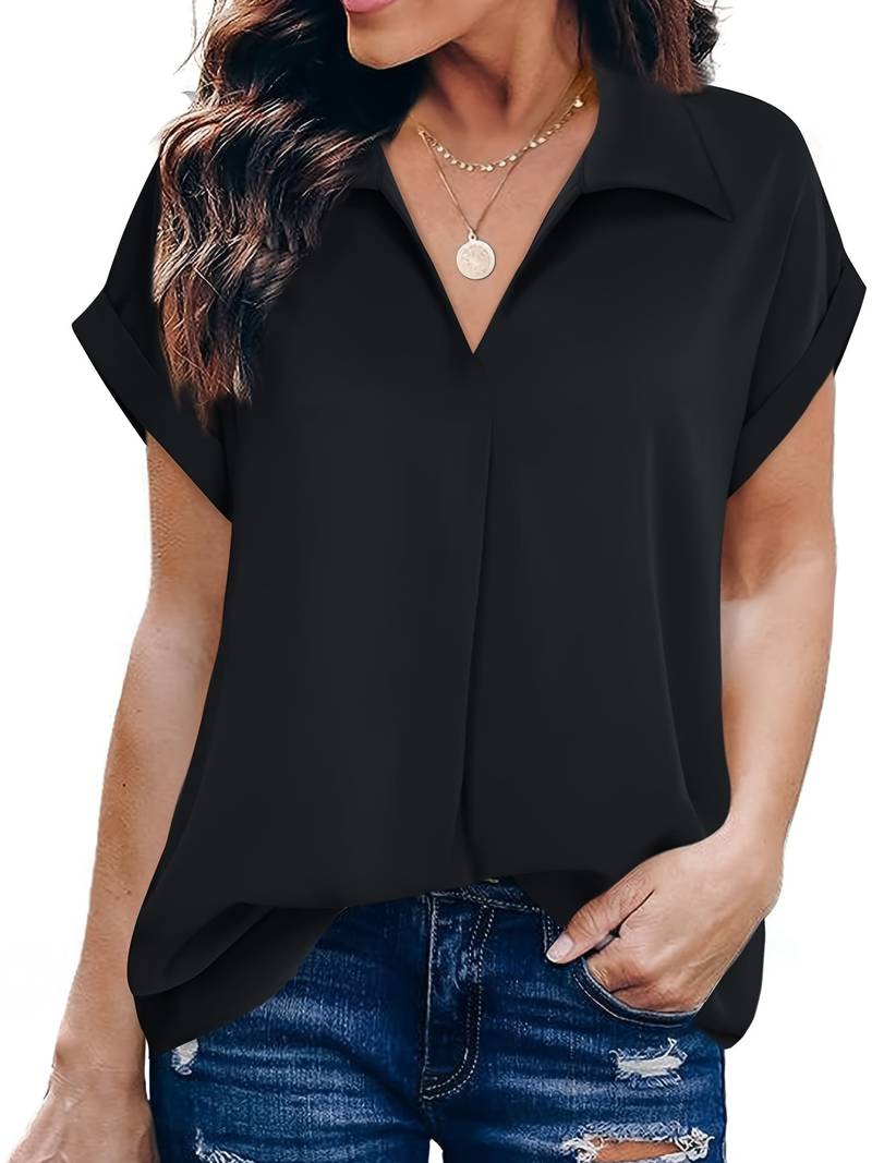 Levoire | Chemise D'Été Décontractée À Col Rabattu