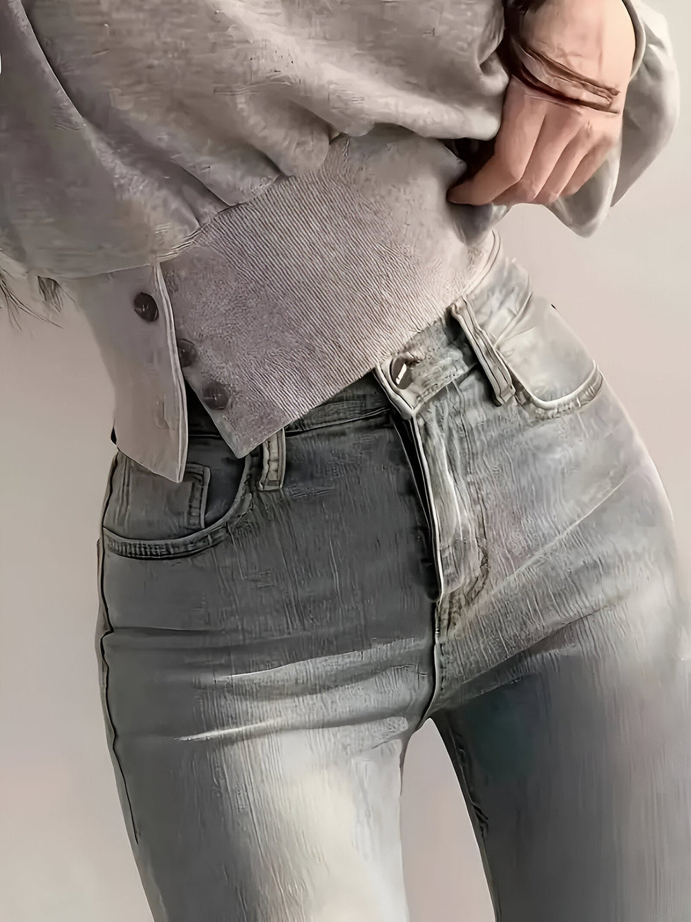 Levoire | T-Shirt Élégant Avec Des Détails En Boutons
