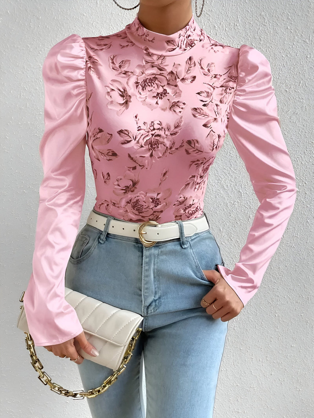 Levoire | Chemise Élégante À Motifs Floraux Rosa