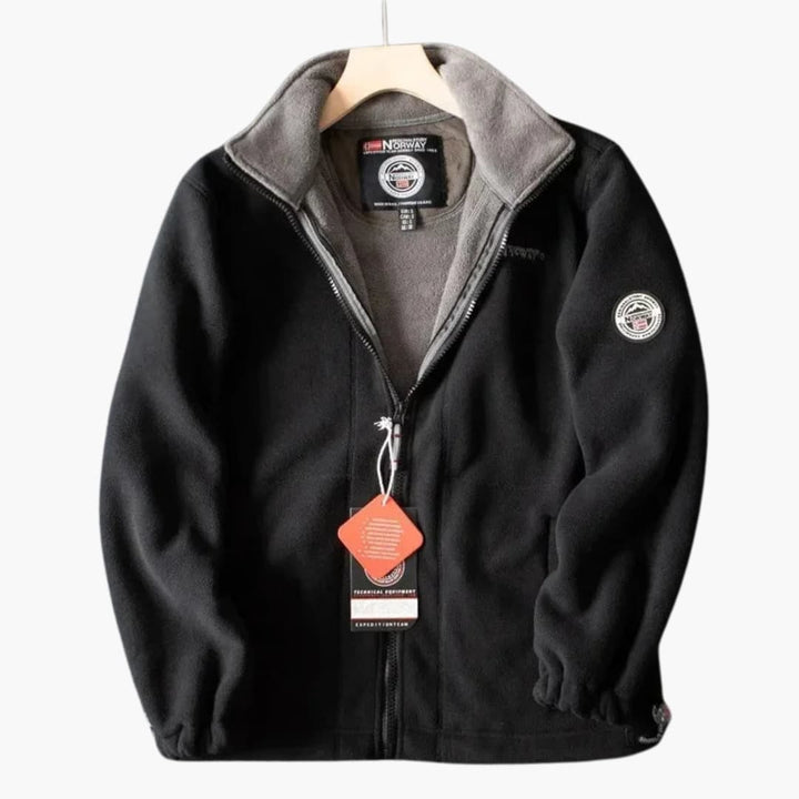 Levoire | Pull Fleece Long À Zippé Chaleureux Noir