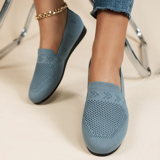 Levoire | Baskets De Tennis Basses À Enfiler En Mesh Pour Femmes Bleu