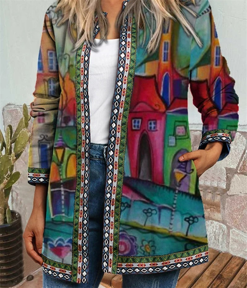 Levoire | Veste Boho Avec Motif Coloré Rot