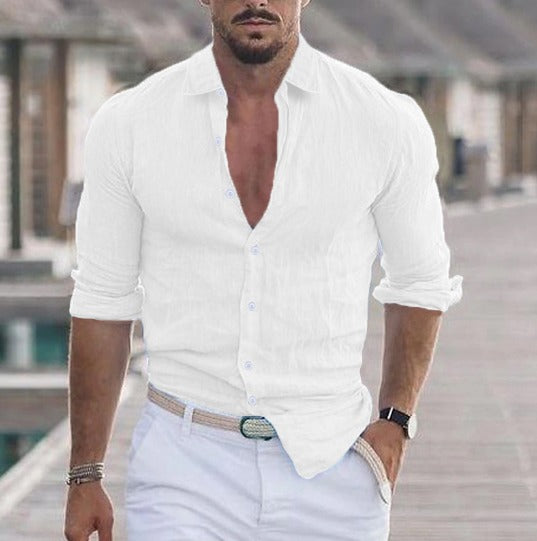 Levoire | Chemise D'Été Confortable Pour Hommes Blanc