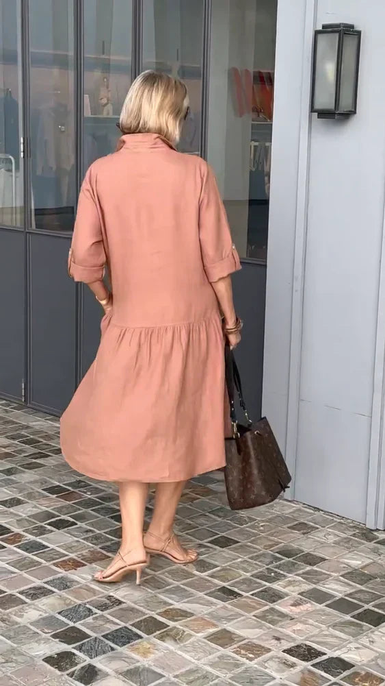Levoire | Nouvelle robe décontractée en lin et coton pour femme