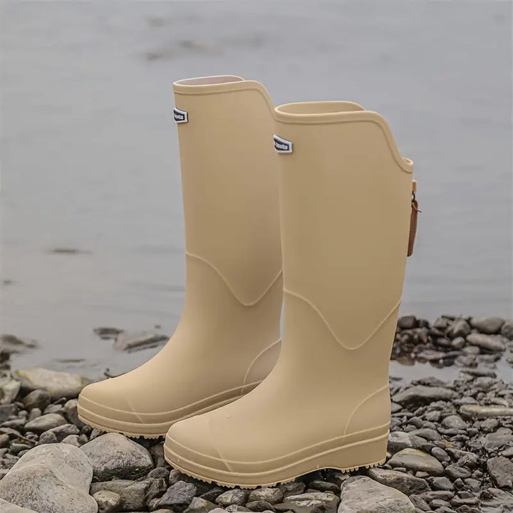 Levoire | Bottes En Caoutchouc À La Mode Pour Femmes Pour La Pluie Beige