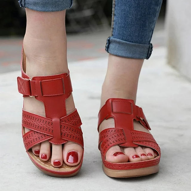 Levoire | Sandales orthopédiques de correction pour femmes Rot