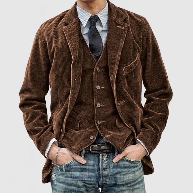 Levoire | Blazer Et Gilet De Vendanges Braun