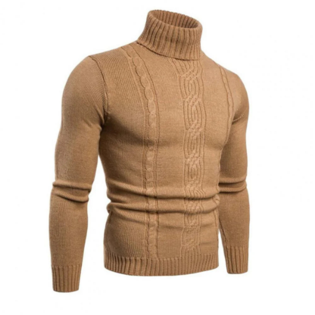 Levoire | Hector Pull En Coton Pour Hommes Avec Motif En Torsades Khaki