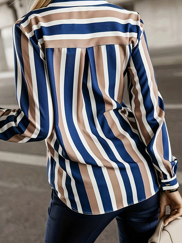 Levoire | Chemise À Boutons Rayée Avec Col Réversible