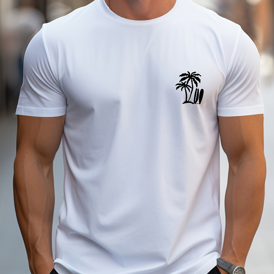 Levoire | Rennon Été T-Shirt Avec Motif De Palmier En Bois De Coco En Vert Menthe