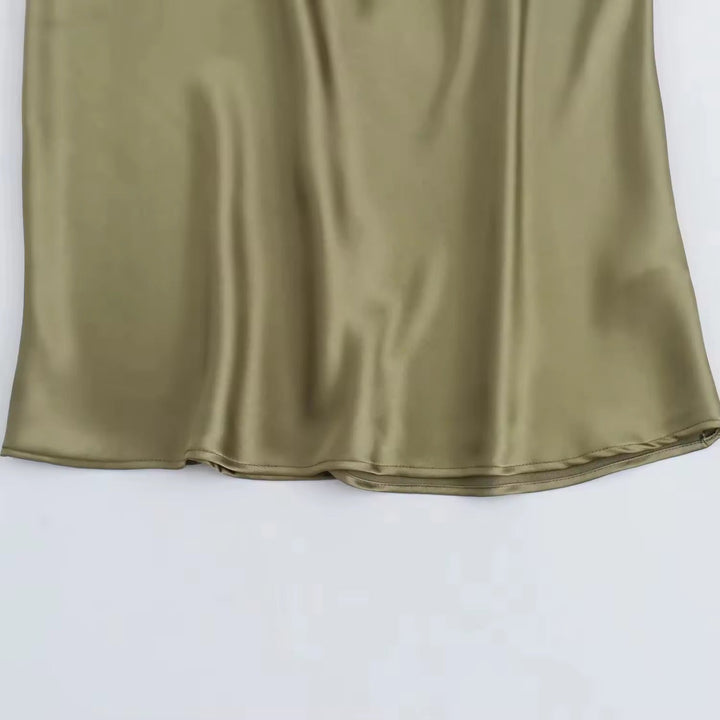 Levoire | Robe Maxi Satin Drapé Élégante