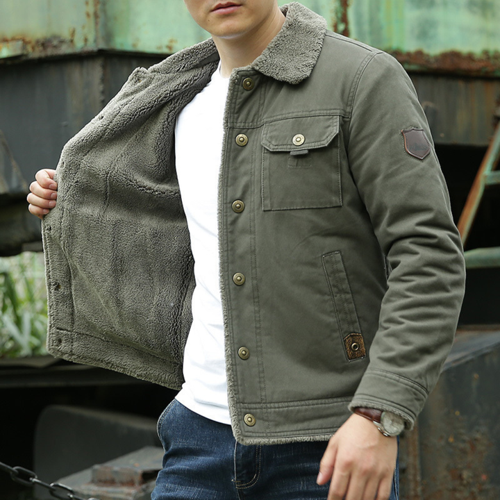 Levoire | Veste Classique Pour Hommes Avec Doublure En Teddy Vert
