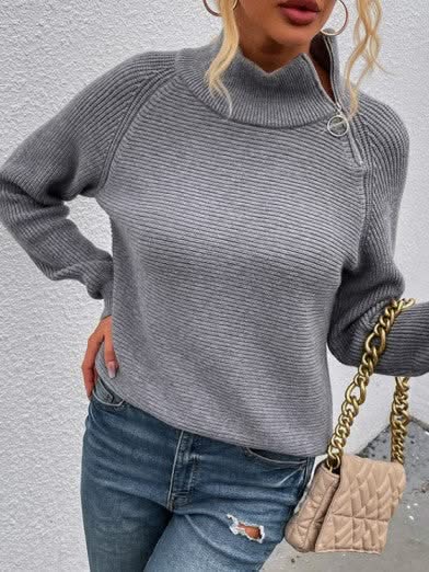 Levoire | Col Montant Zip Arctic En Velours Confort Et Style Gris
