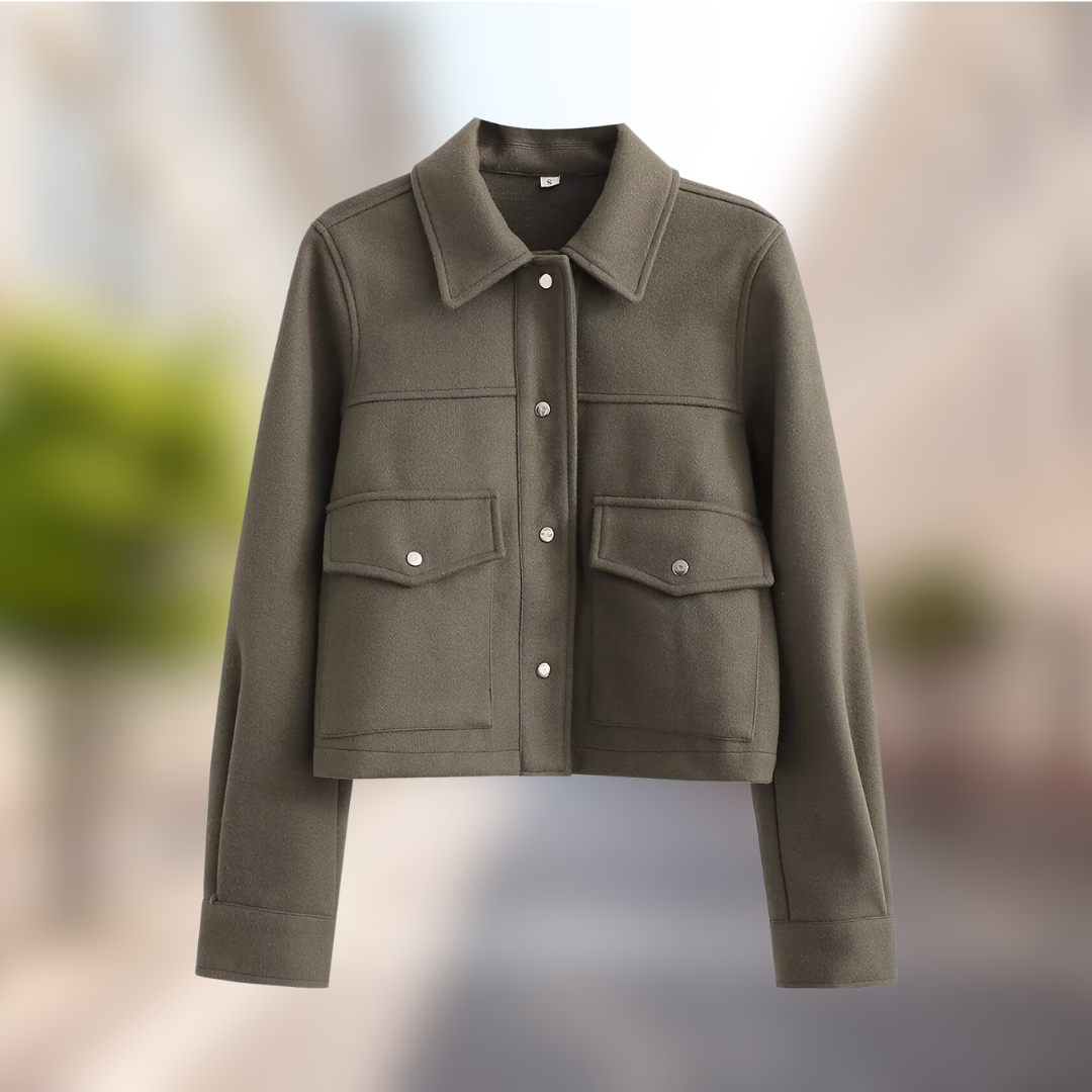 Levoire | Veste Décontractée Pour Femmes Au Look Laineux Pour L'Automne Gris foncé