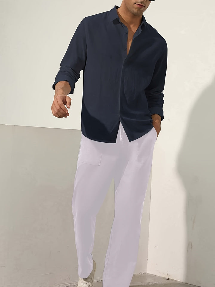 Levoire | Pantalons Cargo Doux En Mélange De Coton Et Lin