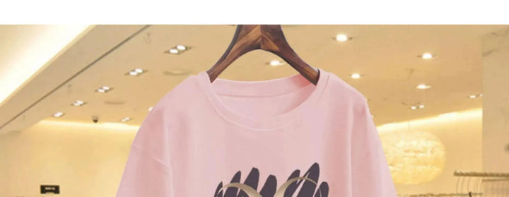 Levoire | T-shirt femme à manches courtes en coton de taille moyenne