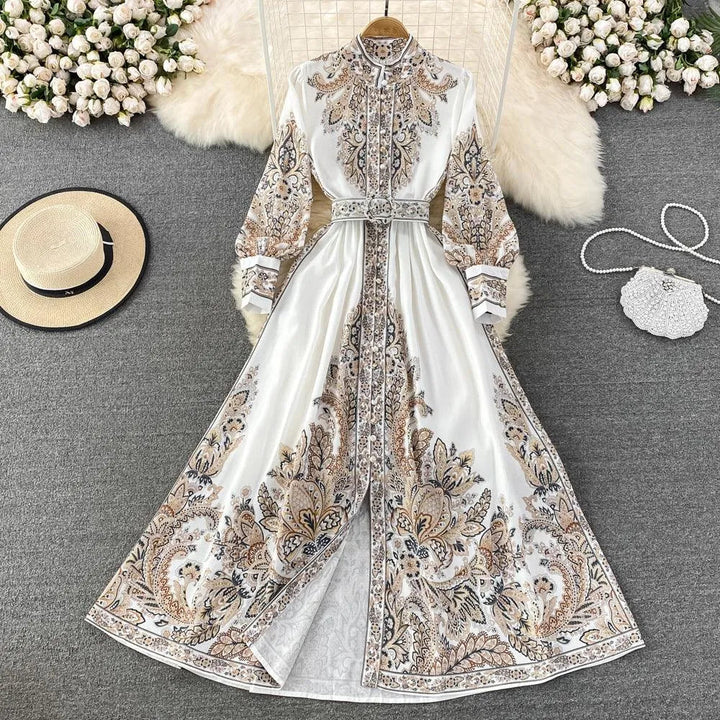 Levoire | Robe à volants avec manches bouffantes