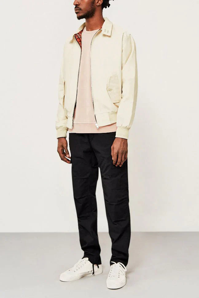 Levoire | Veste Bomber Classique Homme à Doublure Carreaux Beige Noir