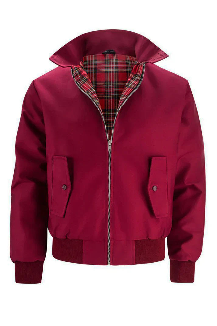 Levoire | Veste Élégante Avec Doublure Carreau Bourgogne