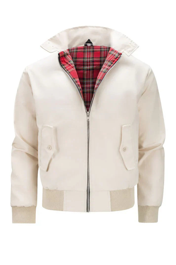 Levoire | Veste Élégante Avec Doublure À Carreaux Beige