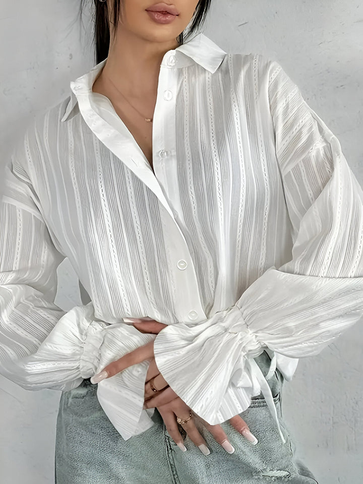 Levoire | Chemise À Col Brodé Blanc