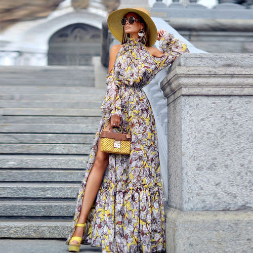 Levoire | Robe longue avec encolure halter